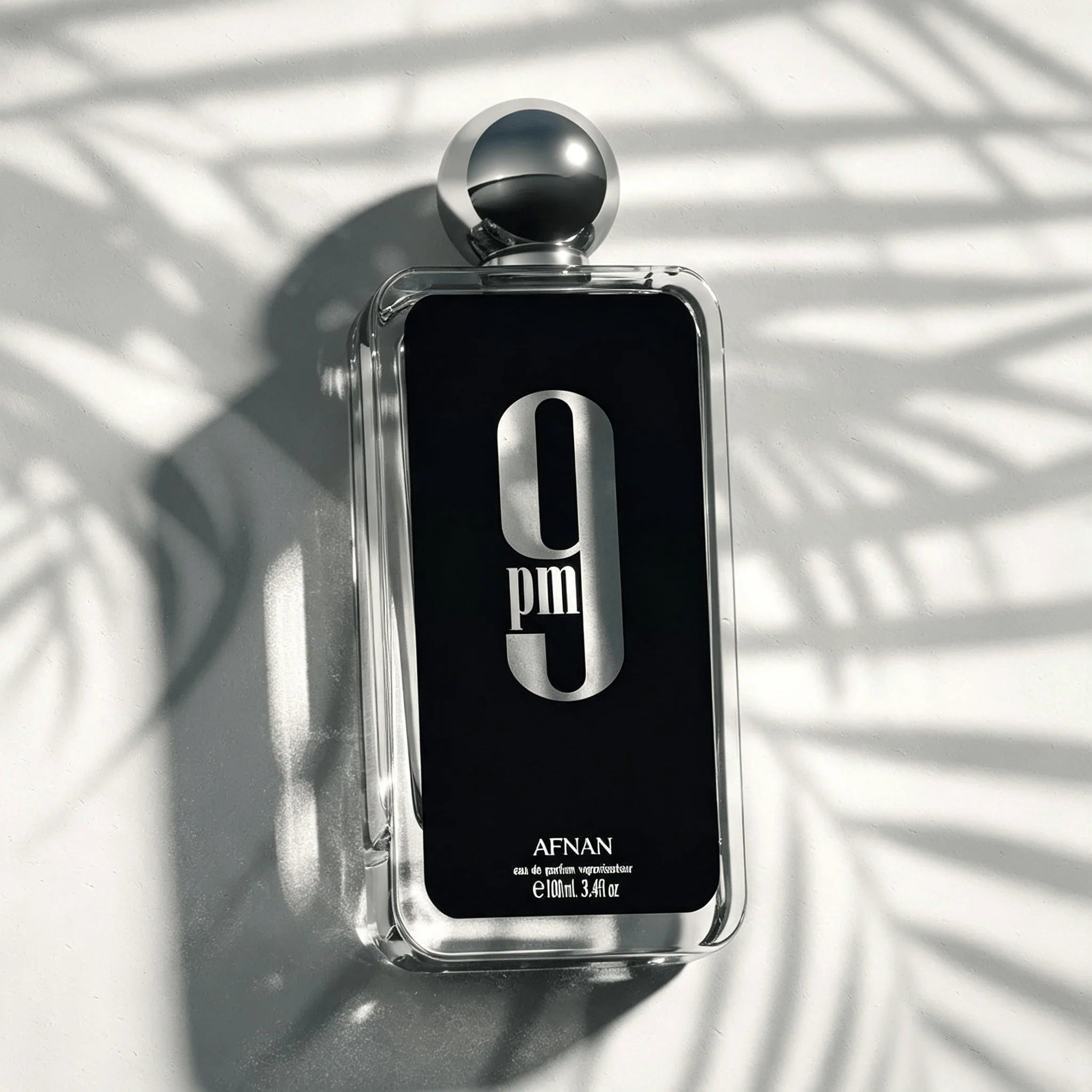 Afnan 9 PM Eau de Parfum Spray for Men 3.4 Fl Oz (100ml), Woody Amber Spicy Long Lasting Perfume
