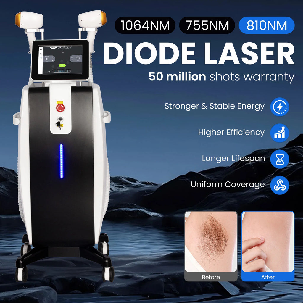 Professional 808nm diode hair removal machinePermanent Hair Removal equipment, Private and Painless Full body Hair Removal