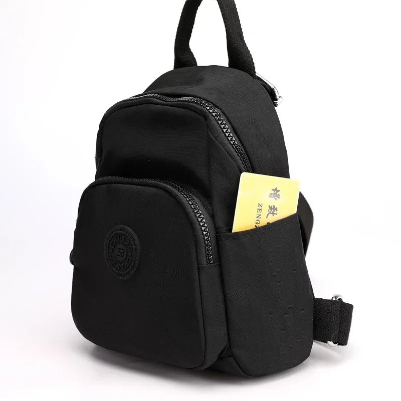 Women's Travel Casual Backpack College Students School Bag Korean Small Canvas Backpack Waterproof Fashion Shoulder Bags