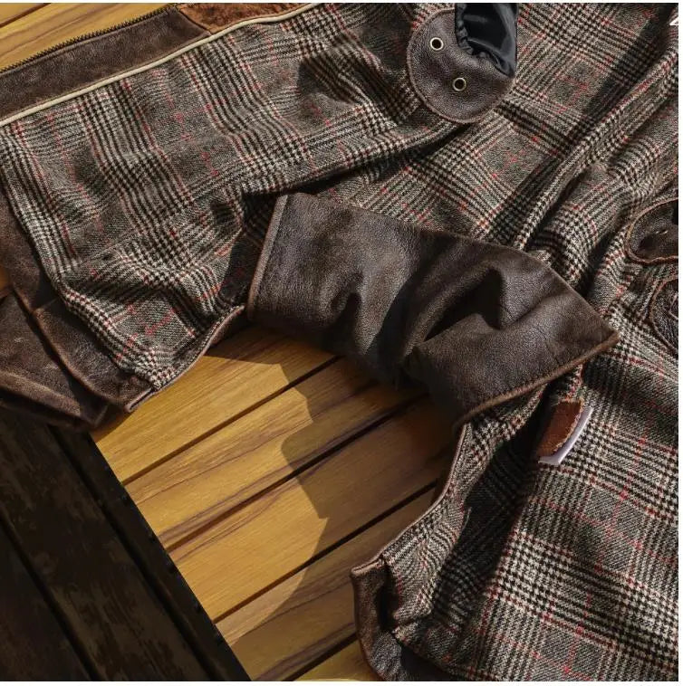 CC Shop Top.Natural,US nubuck leather coat.Vintage brown style casual genuine cowhide jacket.Men quality Rider leather cloth.