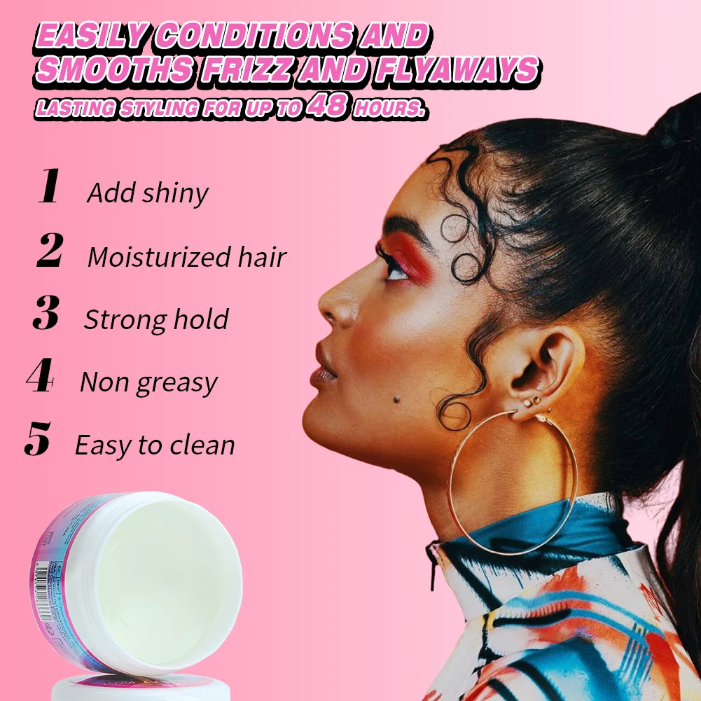 Edge Control Gel Set Hair Braiding Gel Biotin Anti Break Hair Wax Non-Greasy Hair Styling Cream Anti-Frizz Wax Stick For Wig
