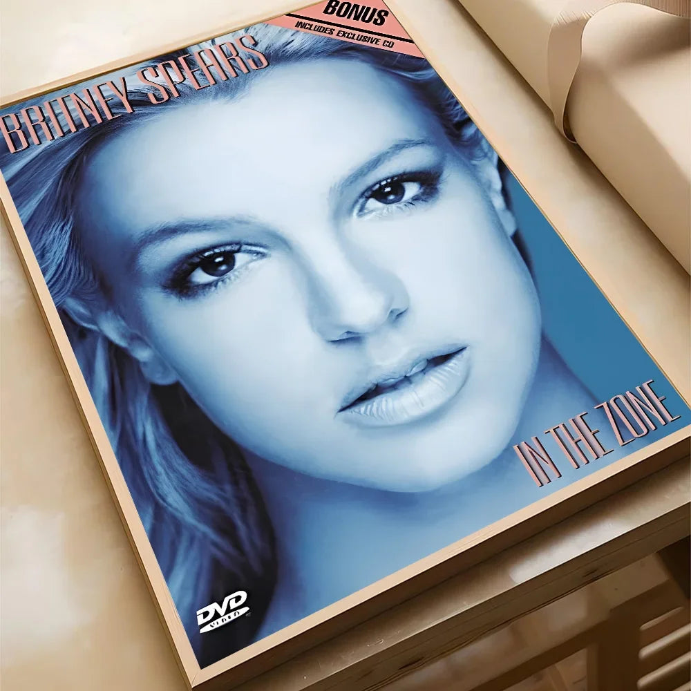 Retro Singer B-Britney S-Spears Wall Art Poster and Prints Canvas Painting Pictures Coffee House Bar Bedroom Office Home Decor