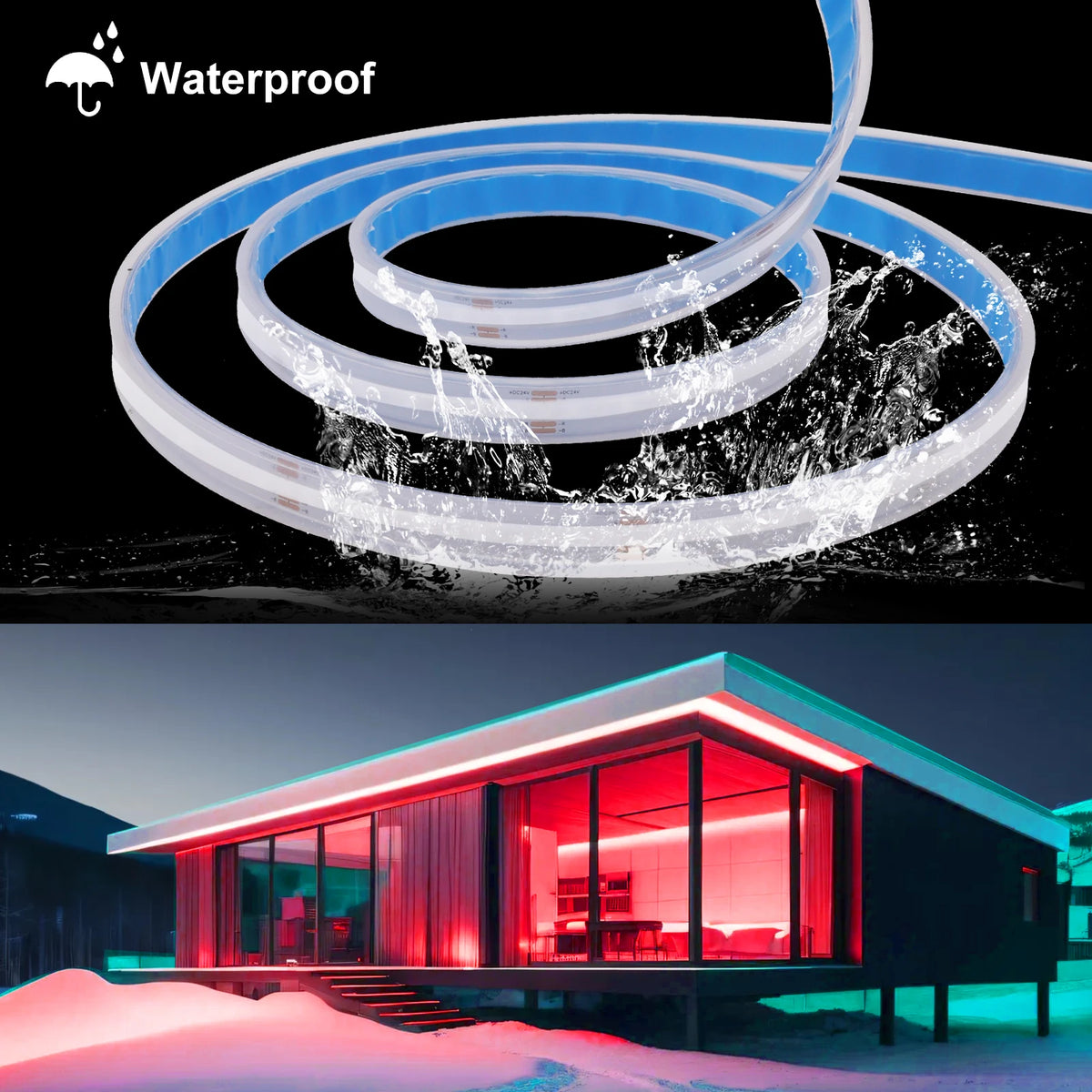 IP67 Waterproof IP21 RGB COB LED Strip DC 12V 24V 576 840LEDs/M TV BackLight Home Decoration Led Tape Diode Flexible Ribbon