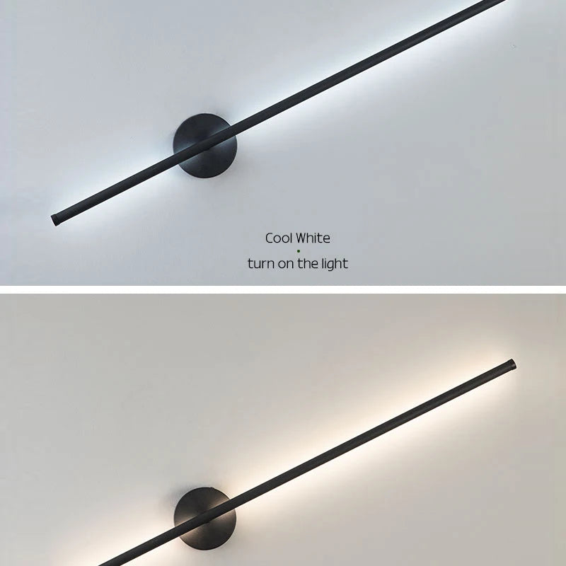 Nordic LED Wall Lights with Touch Dimmable Switch Black 40/55/60/80/100cm Interior LED Wall Lamps Wall Sconce Lighting Fixtures