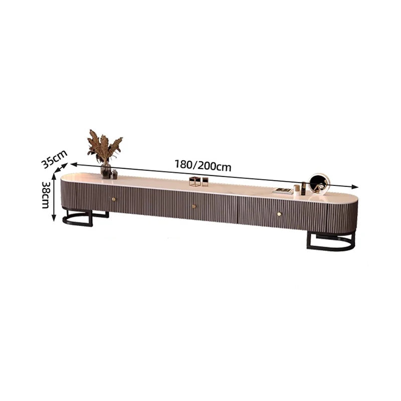 Modern Metal Handles Tv Stand European Unique Simple Minimalist Tv Stand Trendy Industrial Tv Meubel Furniture Home Living Room