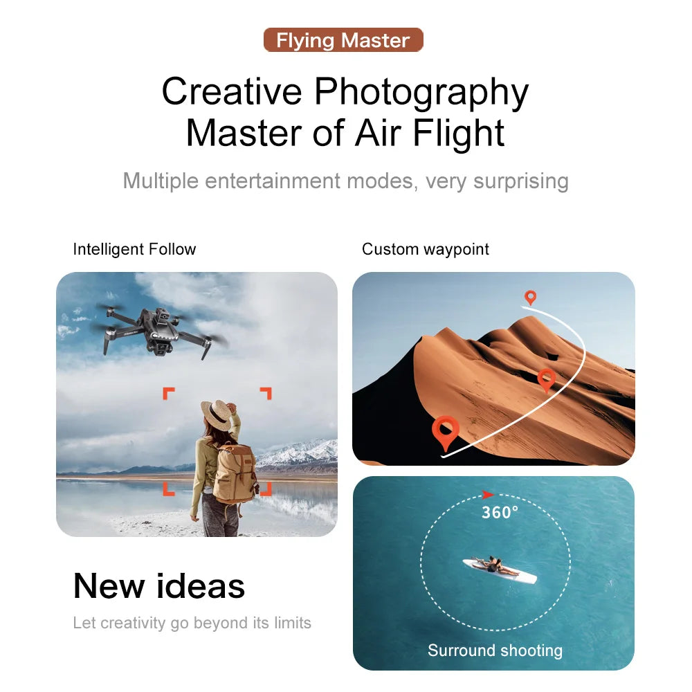 Original V198MAX Drone 8K Profesional FPV Brushless Laser obstacle avoidance Aerial Optical Foldable Quadcopter Mini 4K Dron