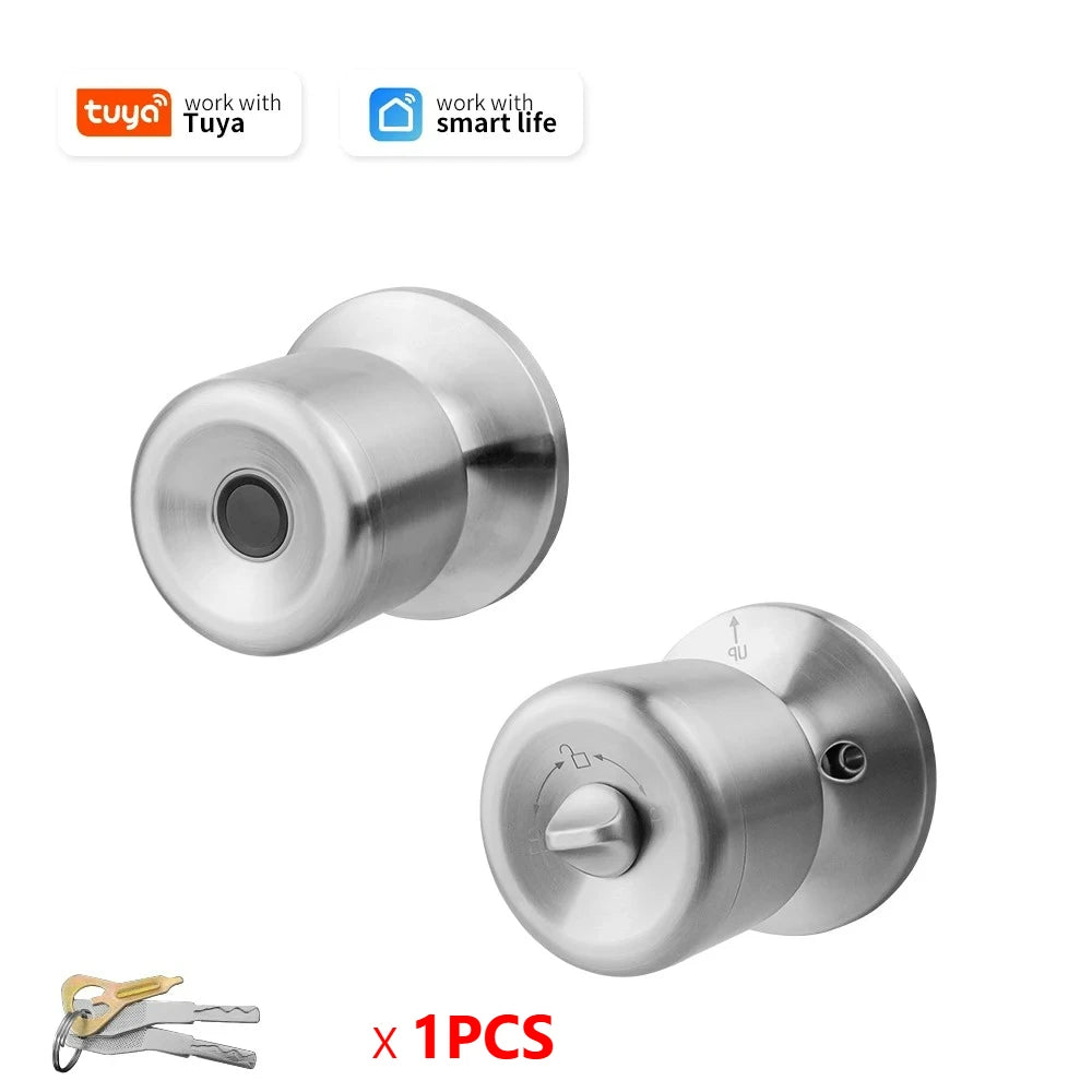 YFK Tuya Smart Door Lock Fingerprint Unlocking Electronic Lock Built-in Battery Dual-Mode Settings For Home Apartment or Gateway