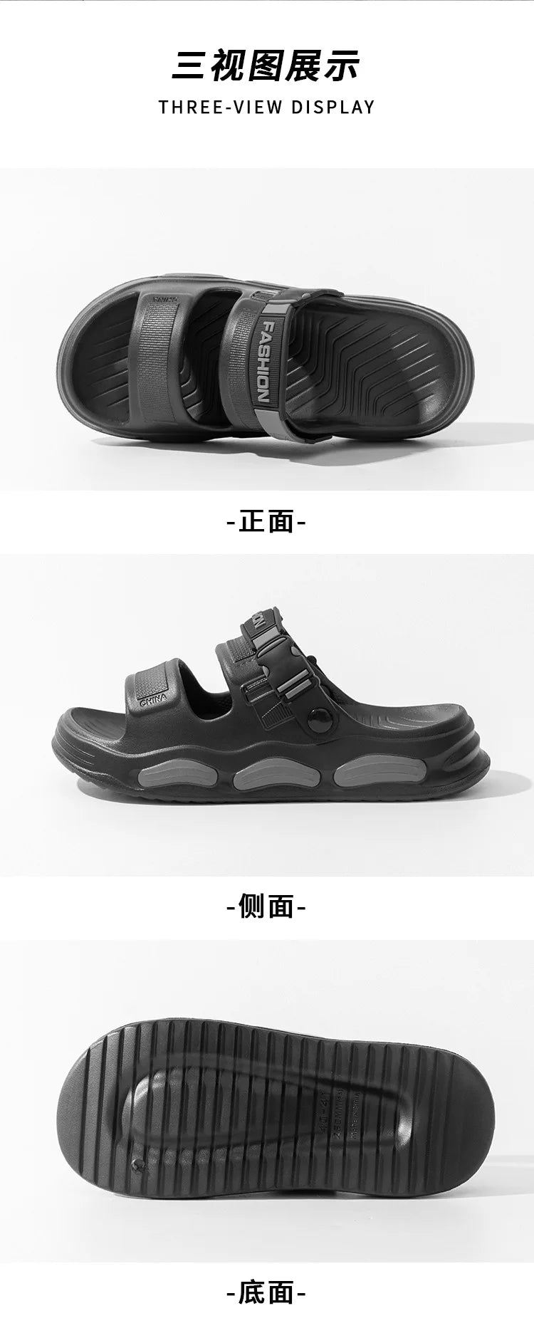 New lightweight and soft cloud like men's sandals and slippers for summer outings, durable and thick soled, anti slip