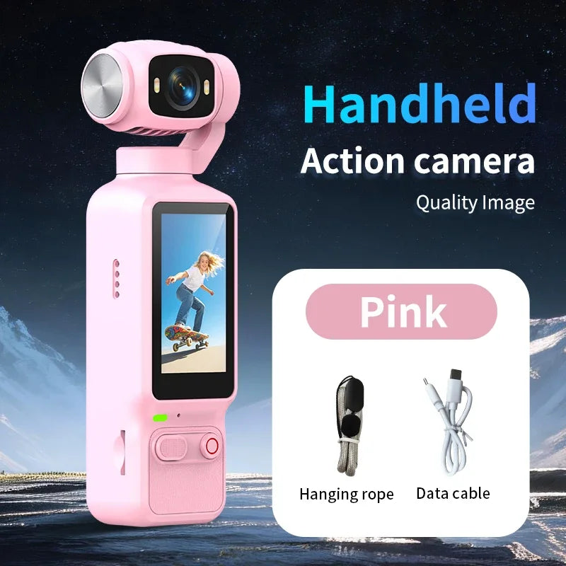 Lenovo HD 4K Action Camera 180° Rotatable Video Recording Entry Portable Action Camera For Vlog YouTube Tiktok Girls Record Life