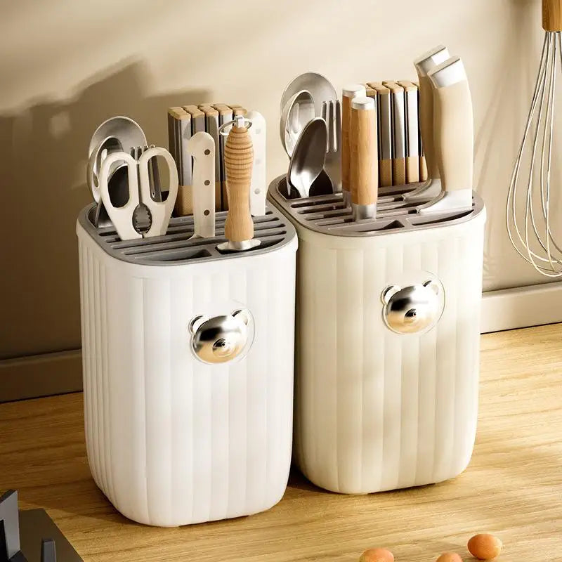 Multifunctional Kitchen Tool Holder Organize Utensils Space-Saving Durable Storage Box