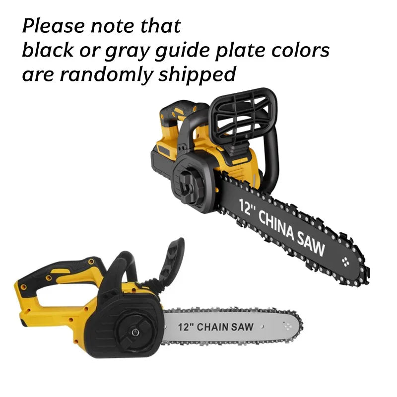 12" Cordless Chainsaw Handheld Garden Electric Chain Saw for Tree Branch Wood Cutting Compatible With DeWalt 20v Battery