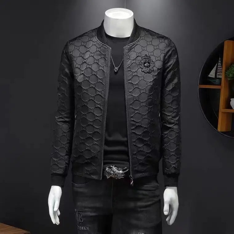 Men's Jacket Spring/Autumn New Trendy Brand Fashionable Slim Fit Thin Style Trendy Badge Embroidered Baseball Jacket Casual