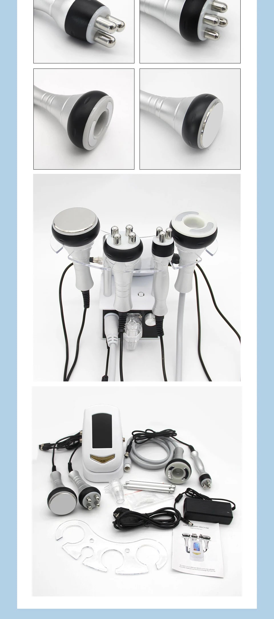40K Cavitation Machine 3/4-1 Ultrasonic RF Body Shaping Lose Weight Multipolar Slimming Facial Skin Tightening Lifting Device