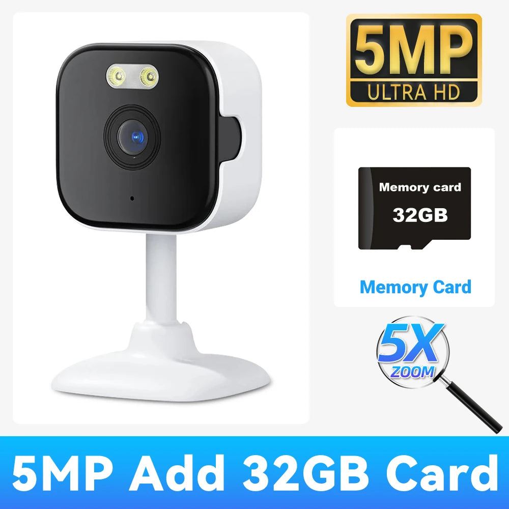 3MP WiFi Security Camera Indoor Smart IP Smart IP Camera with Motion Detection Night Vision Two-Way Audio Baby Monitor Supports