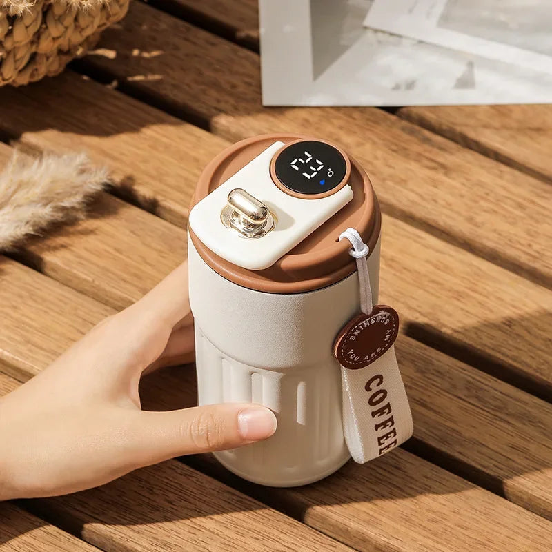450ML Stainless Steel Thermo Water Bottle LED Temperature Display Coffee Cup Keep Cold and Heat Thermal Mug Travel Vacuum Flask