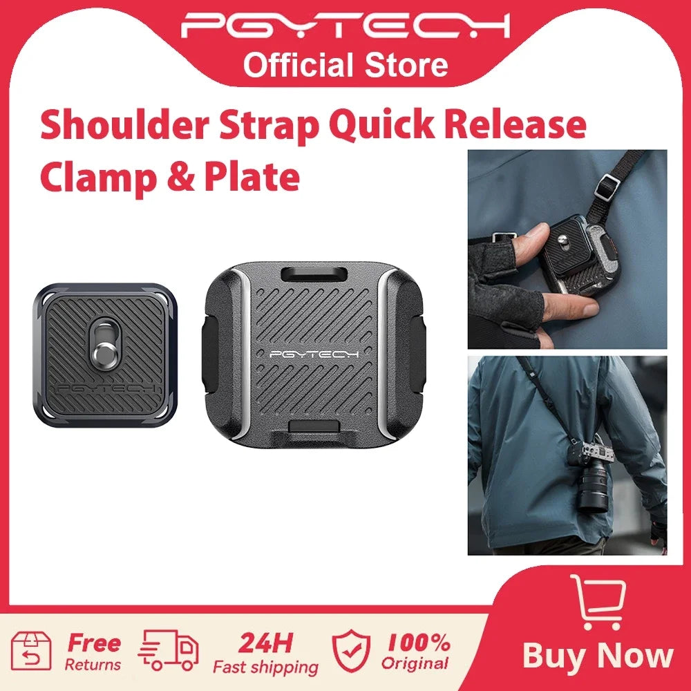 PGYTECH Camera Shoulder Strap Mount Quick Release Clamp & Plate Kit, Aluminum Alloy Arca Swiss Plate Camera Adapter