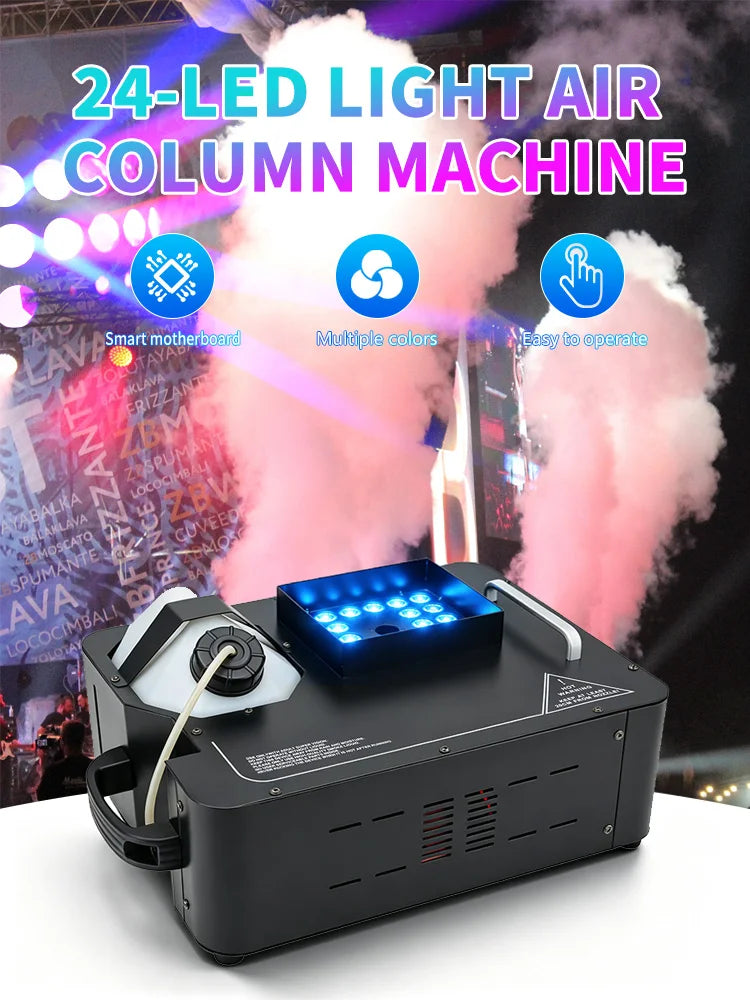 1500W Remote Control 24x9W RGB 3in1 Fog Machine DMX Controller for DJ Club Patry KTV Concert Weeding