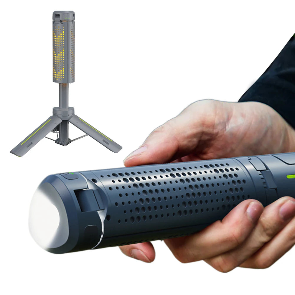 Camping Lantern Foldable Telescopic 720° Rotating 1000LM LED Flame Atmosphere 8000mAh IP44 Waterproof Type-C Charging