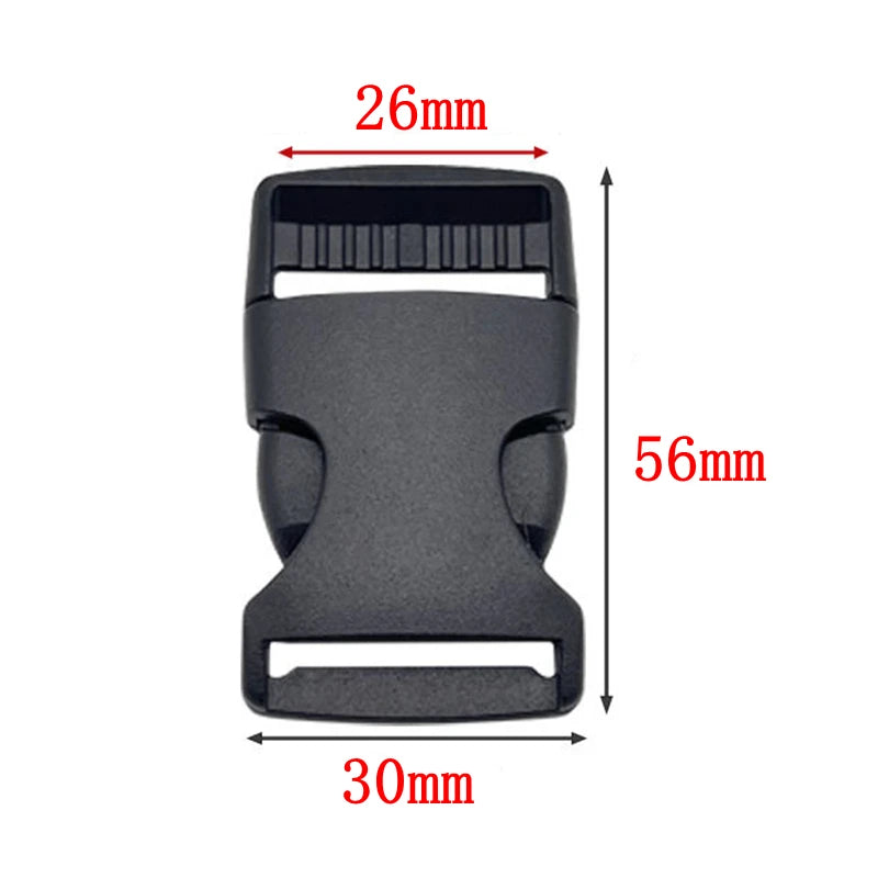 2/5/10Pcs Quick Side Release Buckles 25mm/38mm Adjustable Plastic Clips for Backpack Straps Black Paracord Parachute DIY Gear
