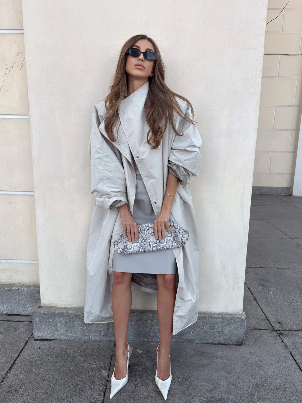Women Green Oversized Belt Overcoat Elegant Long Sleeve Pleated Lapel Lace Up Windbreaker Autumn Lady Daily Street Outerwears