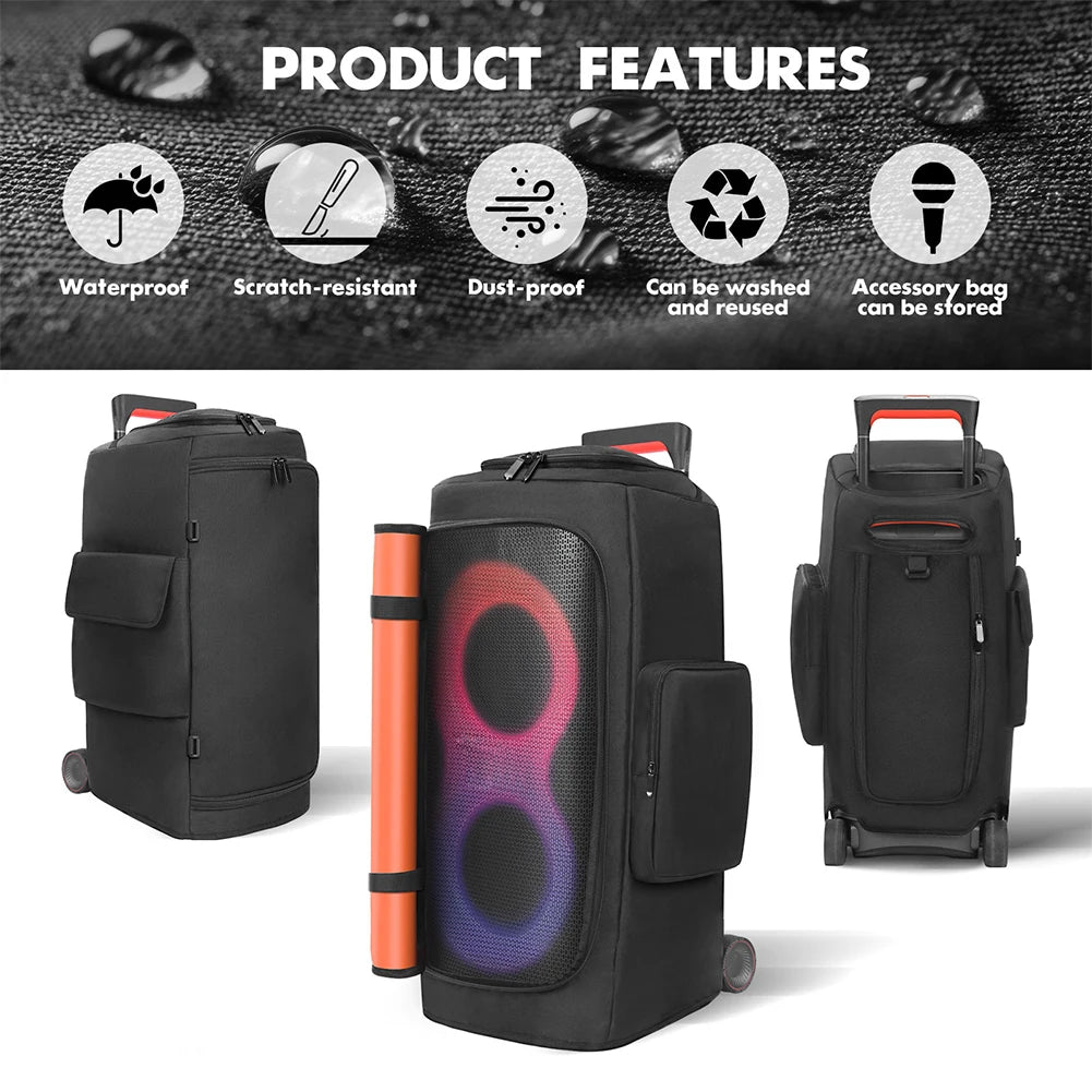 Portable Speaker Dust Case with Mic Pocket For JBL PARTYBOX 310 320 520 710 Speaker Storage Bag Party Speaker Carry Case Cover