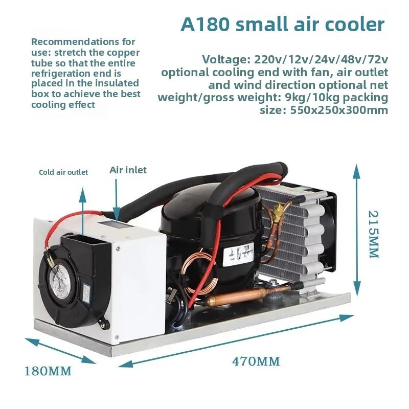 QD52A Small Air-cooled Unit 220VR134a Refrigeration Integrated Unit Can Be Turned on For Refrigeration and Temperature Control
