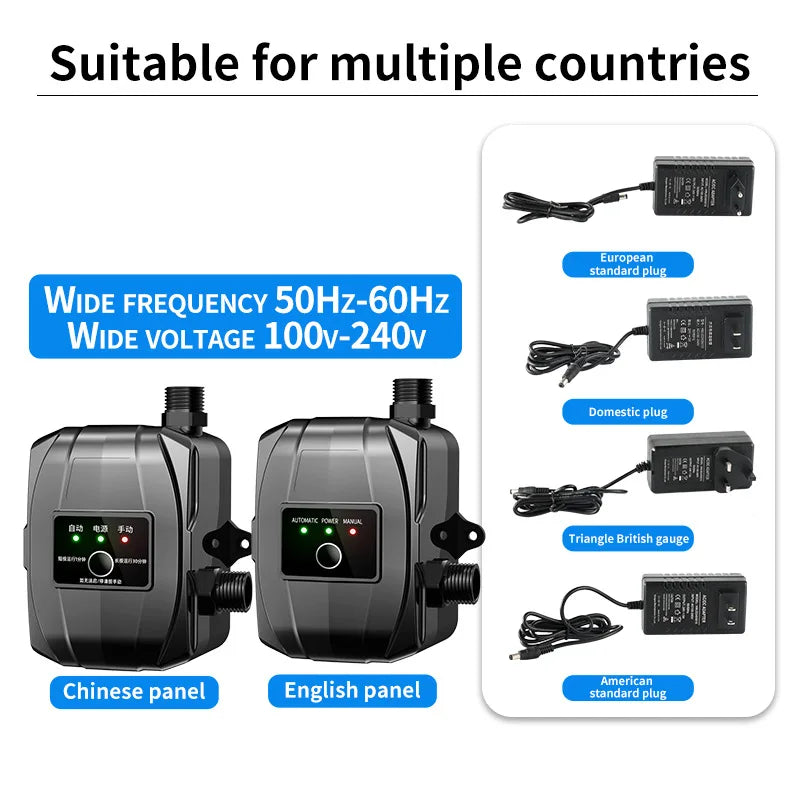 110V/220V New Automatic Booster Pump Tap Water Pipeline Booster Water Heater Shower Shower Bath Water Pressure Pressurized Mute