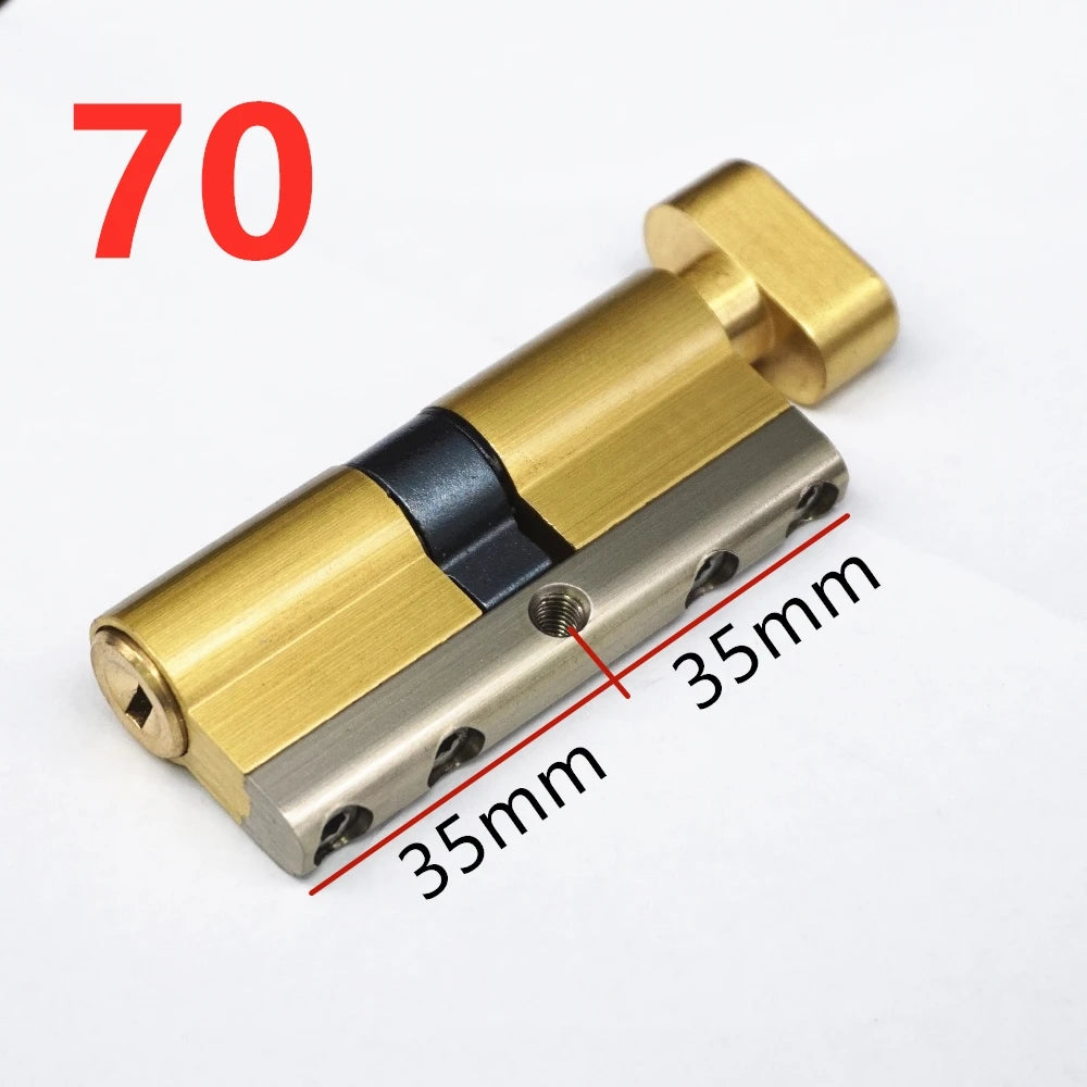 Super D-grade 8-track Single Opening with Knob Anti-theft Cylinder,Universal Lock Core for Iron and Wooden Doors,8 Keys Cilindro
