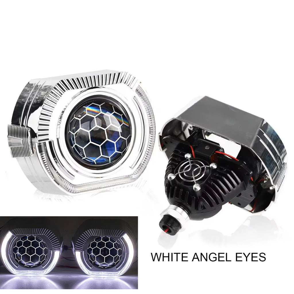 90W 2 PCS 3.0 Inch Blue Bi LED Projector Lens Universal Headlight Retrofit For H1 H4 H7 H11 Auto Light Headlamp Car Accessory