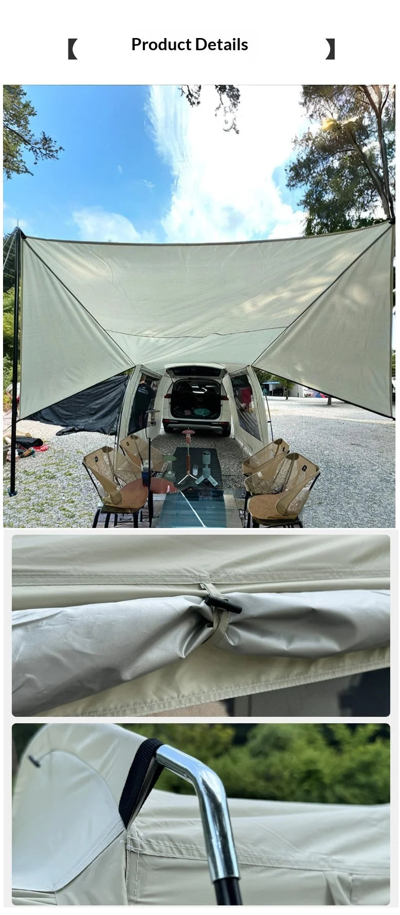 Lohascamping Car box docking tent  Portable Waterproof SUV Tail Tent 3-4 people Dome tent Sunshade Tunnel style tent,Large tent,
