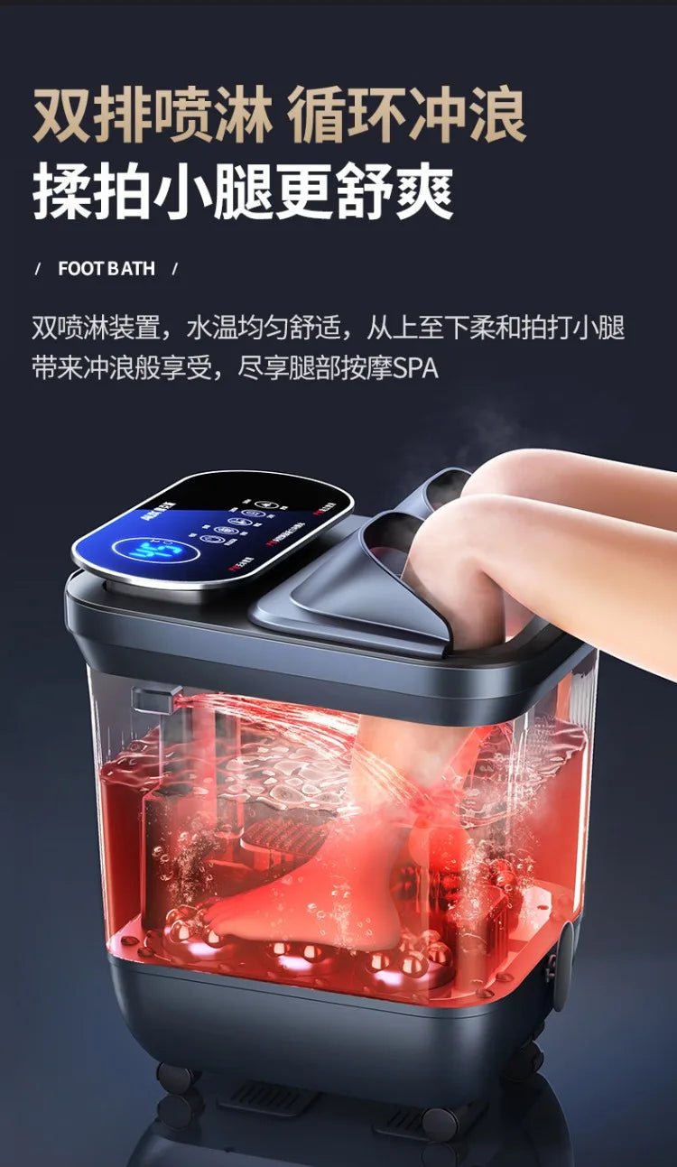 220V AUX Electric Foot Spa Bath Massager with Heating and Constant Temperature Automatic Home Use Deep Bucket WDC