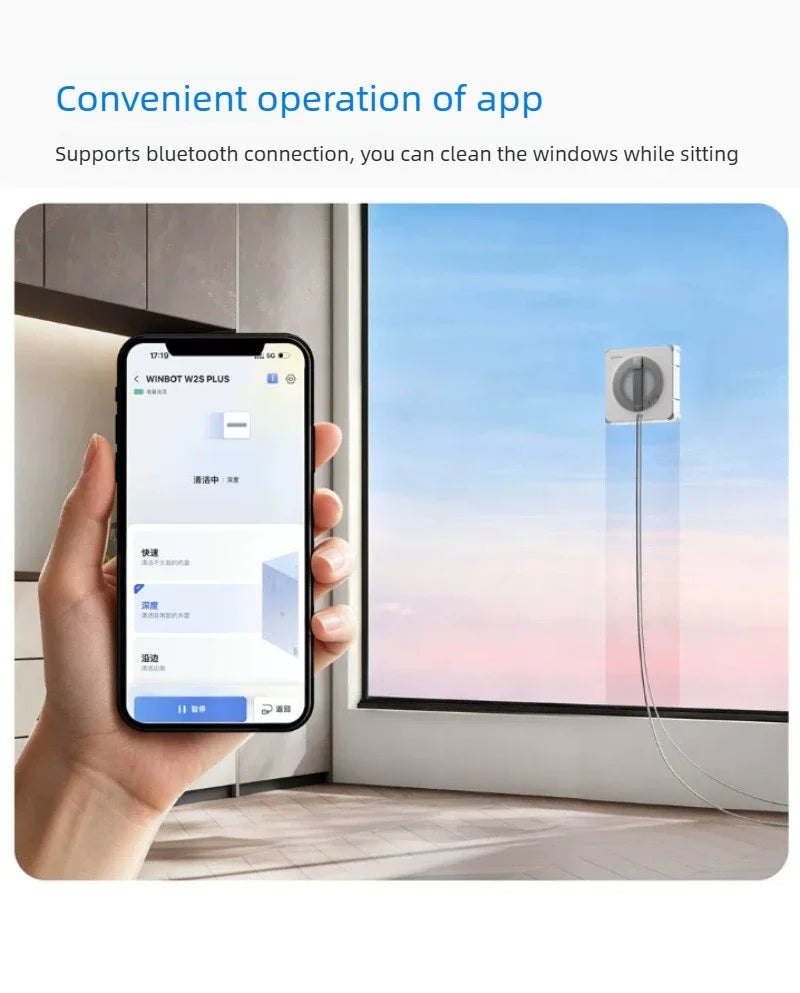 ECOVACS W2S PLUS Window Cleaning Robot Multi Functional Automatic Electric Window Glass Cleaner Smart Cleaning Machine