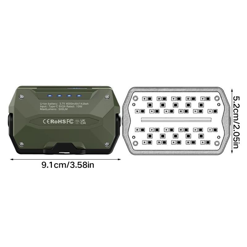 Outdoor Camping Lights, Portable Camping Tents, Camping Atmosphere Hanging Lights, Long-Lasting Rechargeable Lighting Fixtures