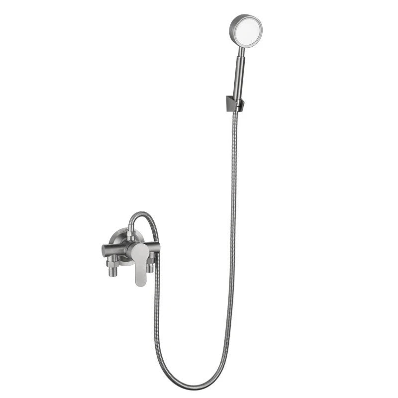 304 Stainless Steel Surface Shower Set Hot and Cold Switch Brushed Water Mixing Valve Faucet