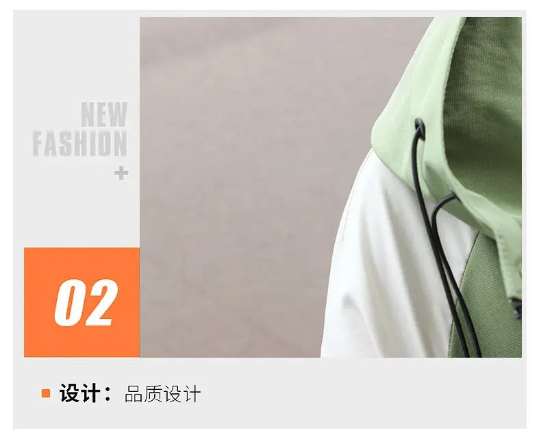 Men's High Streetwear Fashion Hooded Jackets 2026 Spring Autumn Loose Casual Coats Youth Outdoor Sports Windbreaker Top Clothing