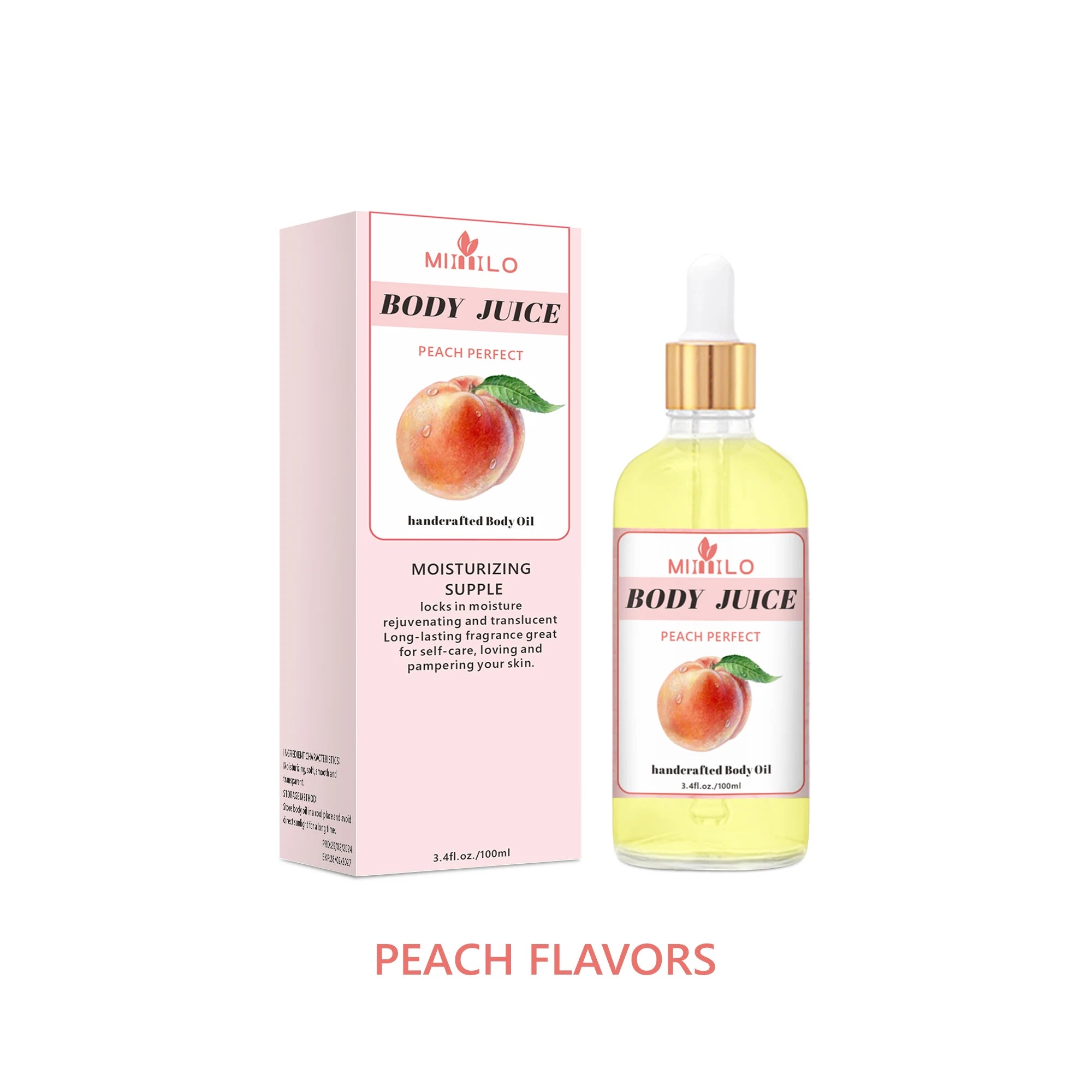 100ml Sweet Fragrance Body Oil Multiple Delightful Scents Moisturizing Nourishing Skin Care Lightweight Non Greasy Fast Absorbin