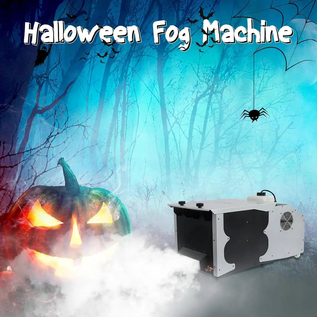 Fog Machine Low Lying, 1500W Smoke Machine Stage Fog Maker Fogger 18000CFM with Remote & Wired control for Halloween Wedding