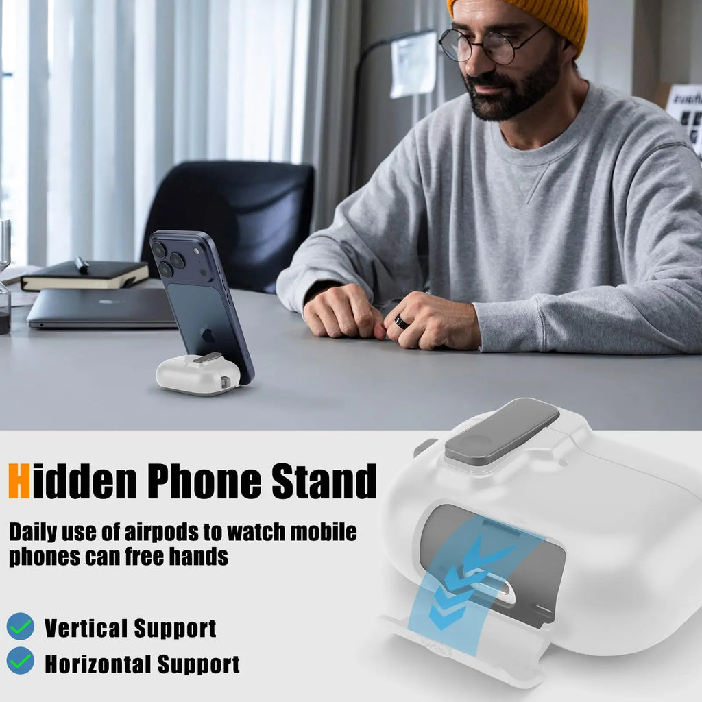 For AirPod Pro 3 Case with Keychain Lanyard Anti Loss Headphone Cover Sand Stone Switch Case for Men Women Air Pods Pro 3 Cases