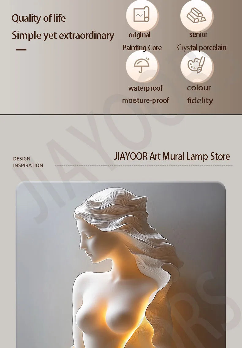Modern Light Luxury Entrance Door Decoration Painting, Simple Abstract Corridor Hanging Painting Wall Lamp Painting Led Lights