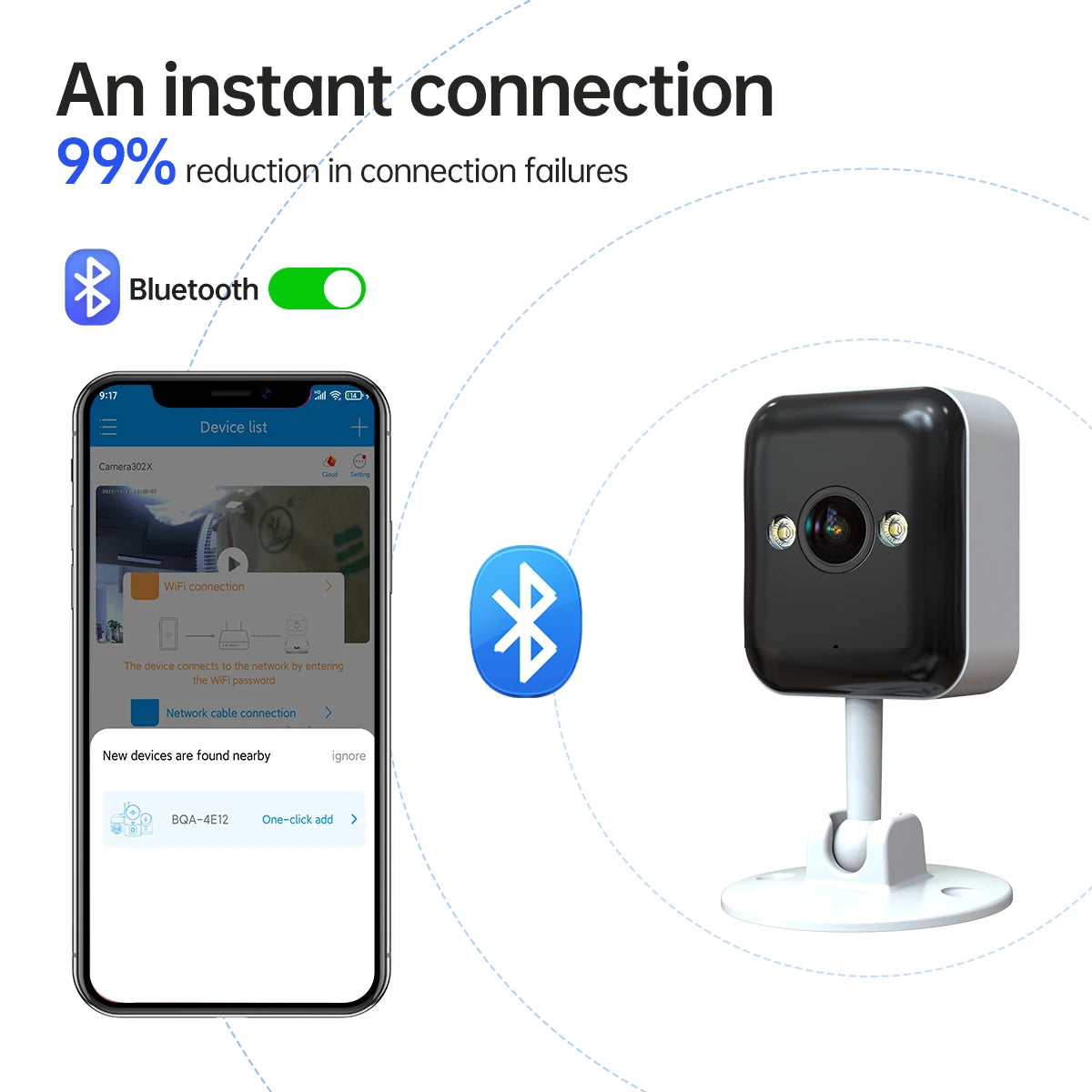 JOOAN 3MP Mini Wifi Camera Outdoor Motion Tracking Security IP Camera 1080P Color Night Waterproof Smart Home Baby Monitor