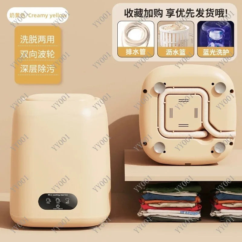 Portable Mini Washing Machine USB Rechargeable Wireless Underwear Socks Cleaner Home Travel Laundry Tool