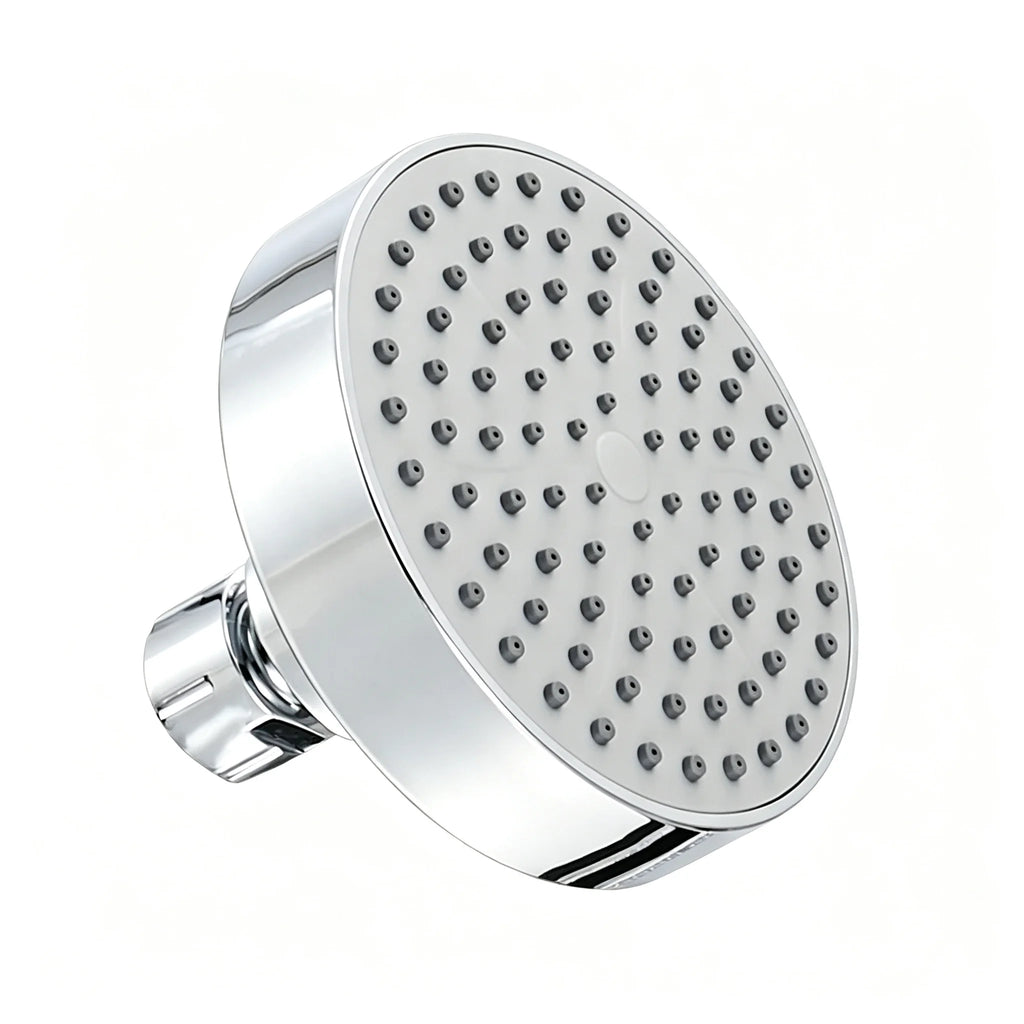 Modern Matte Black High Pressure Rainfall Shower Head with Wall Arm Large Round Fixed Overhead Spray Soft Silicone Jets