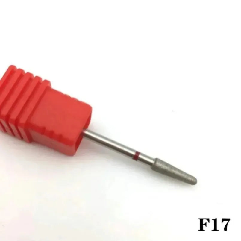 Flame Cone Cuticle Clean Nail Drill Bit 3/32'', Professional Safety Carbide Diamond Nail Bit Nail Cleaner for Cuticle Dead Skin