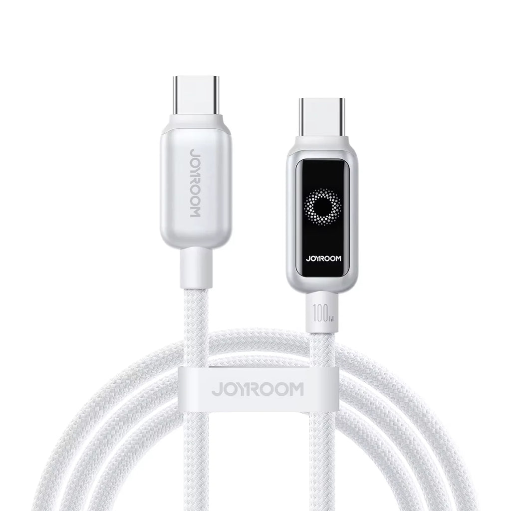 JOYROOM Smart Safe 100W PD Fast Charging Cable - USB-C with Auto-Shutoff, LED Indicator & Smart Chip for iPhone 17/16/15
