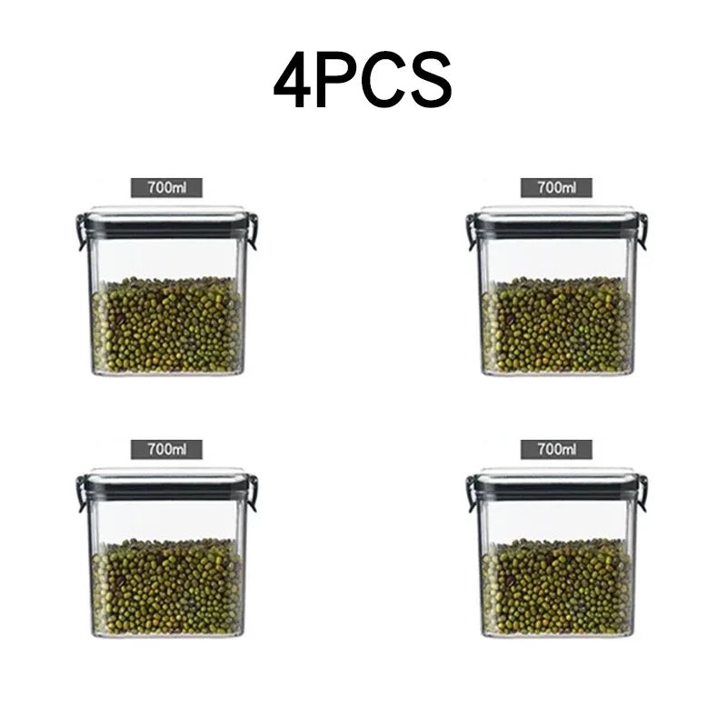 Kitchen Food Storage Containers Organizers for Pantry Fridge Organizer Jars With Lid Plastic Storage Container Spices Boxes