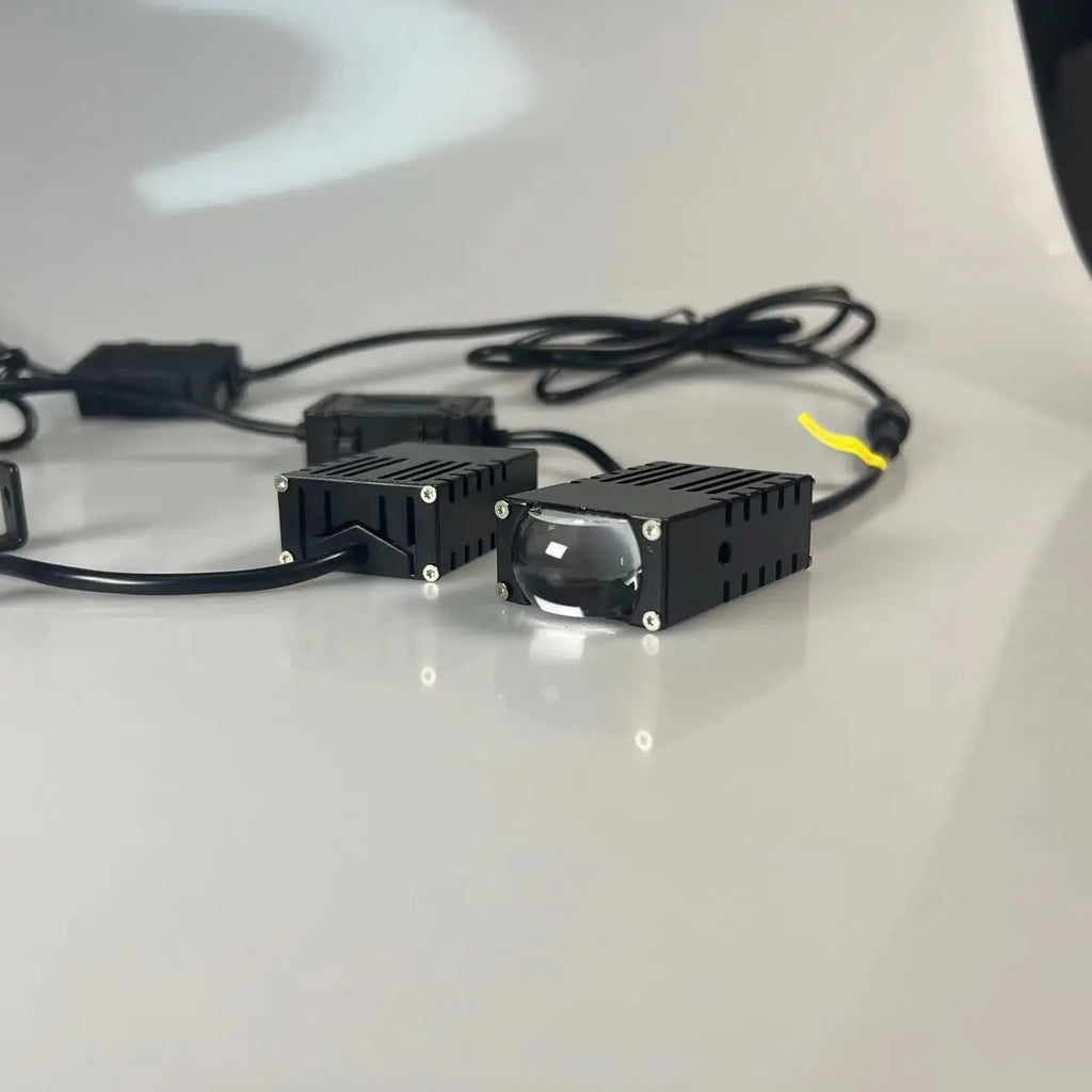 Dual Color LED Grille Light Car Motorcycle Waterproof Modified Auxiliary Spotlight Headlight