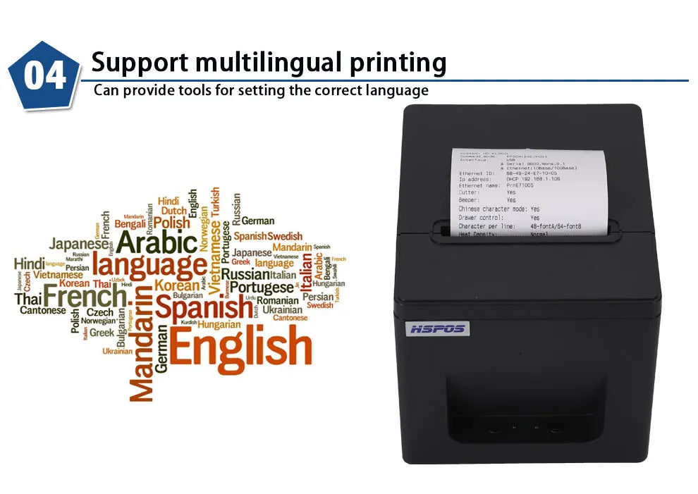 ATU&UTV80mm Desktop Thermal Printer Suitable Pharmacy Billing Station