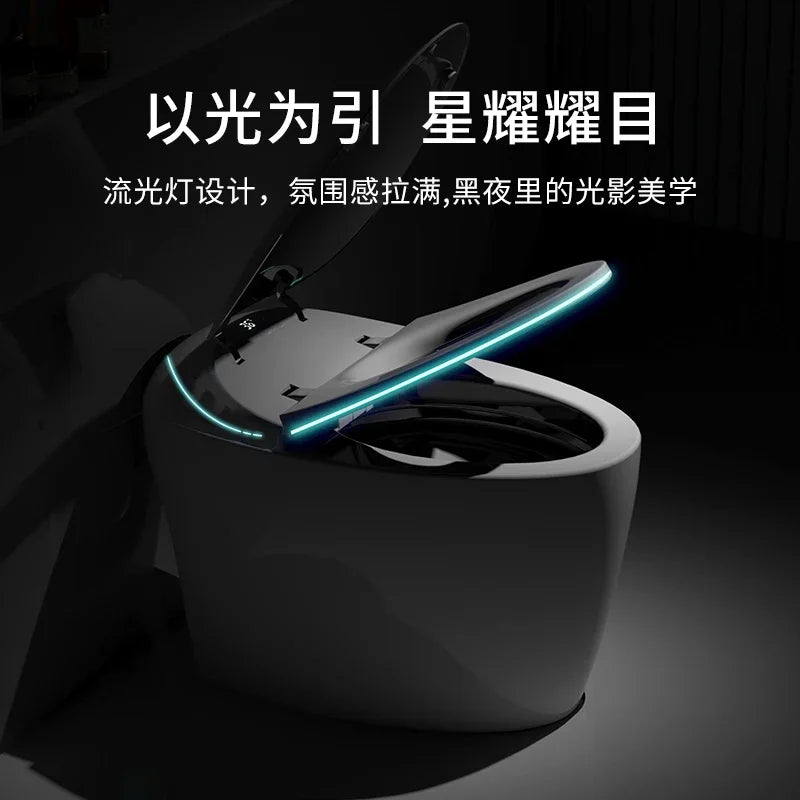 Intelligent toilet egg shaped seat with fully automatic and no water pressure limit