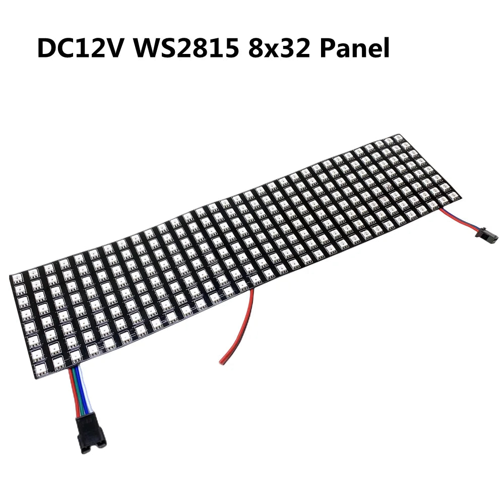 WS2815 Flexible LED Screen 8x8 8x32 16x16 Individually Addressable Digital  Panel Light 2815 SMD 5050 DIY Display DC12V