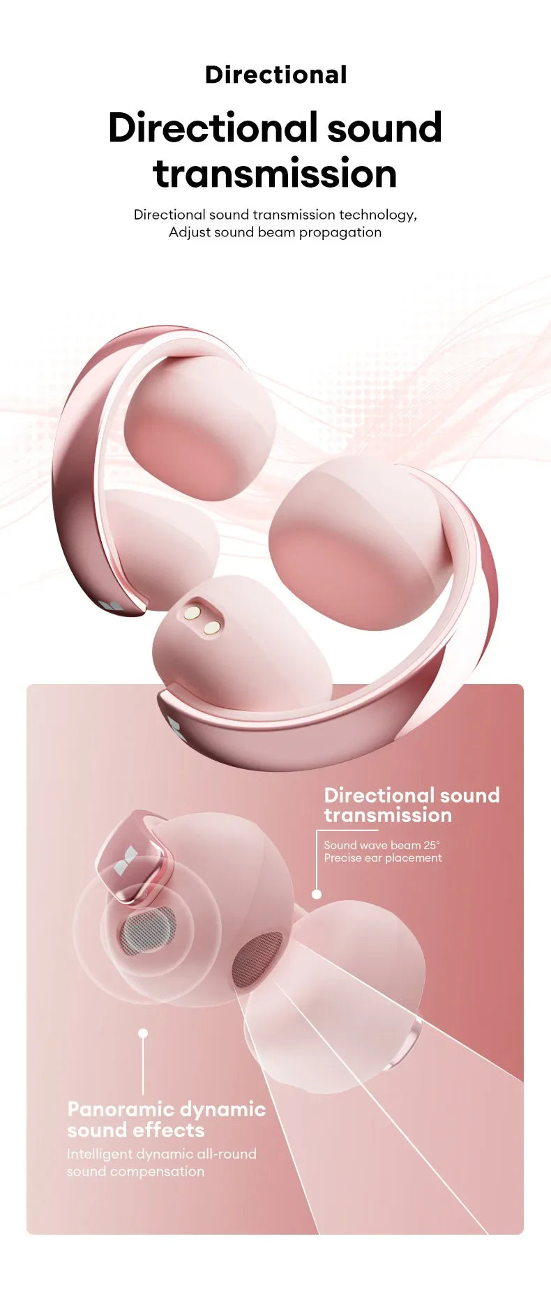 Choice Original Monster XKT30 TWS Wireless Bluetooth 5.4 Ear Clip Touch Earphones Deep Bass Noise Reduction Gaming Headset